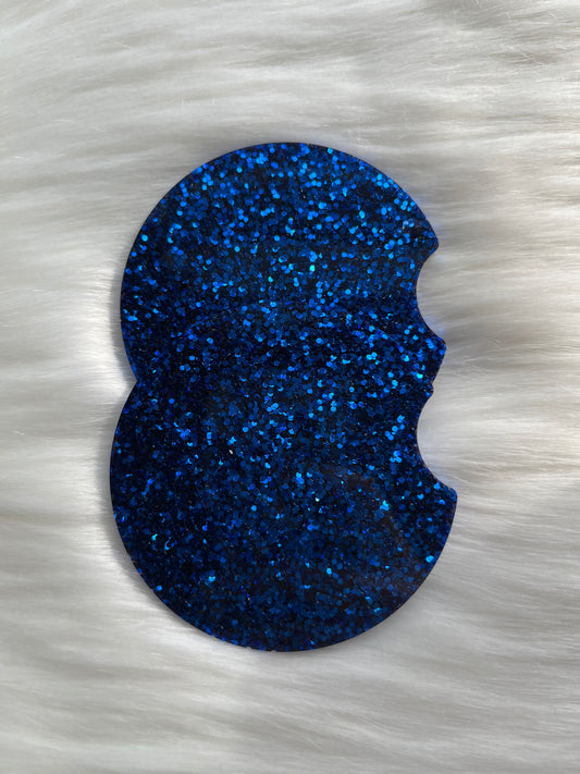 Car Coasters | Blue | Medium Glitter