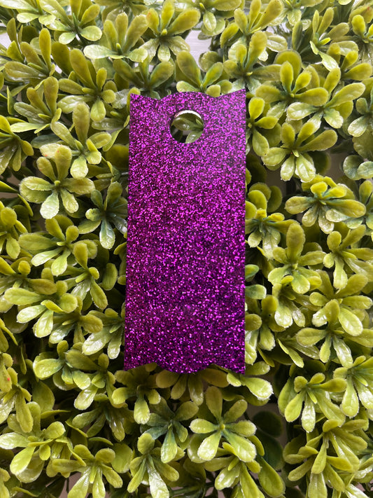 Purple Tumbler Tag (Fine Glitter)