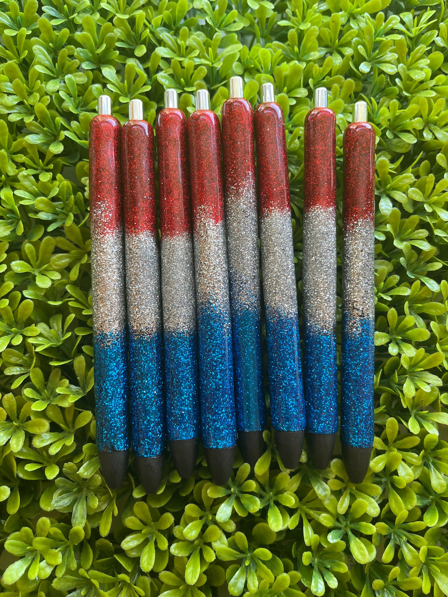 Red Silver & Blue Glitter Pens (Papermate Inkjoy)