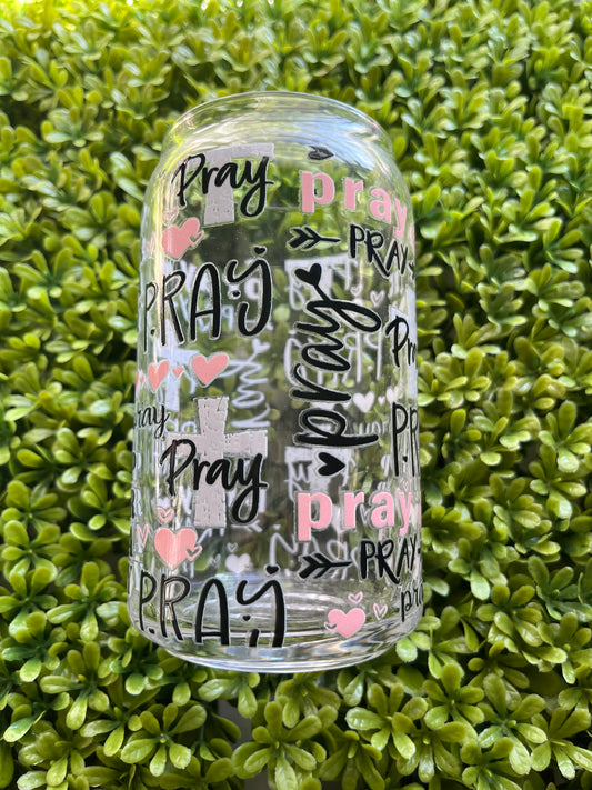 Pray Glass Cup