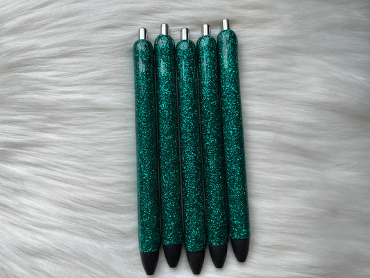 Dark Teal Glitter Pen (Papermate Inkjoy)