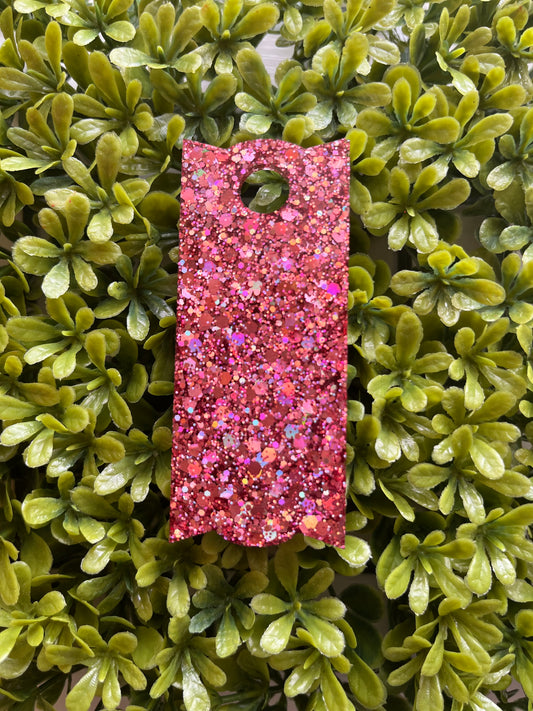 Holographic Rose Gold Tumbler Tag (Chunky Glitter)