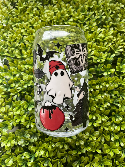 Ghost Christmas Glass Cup