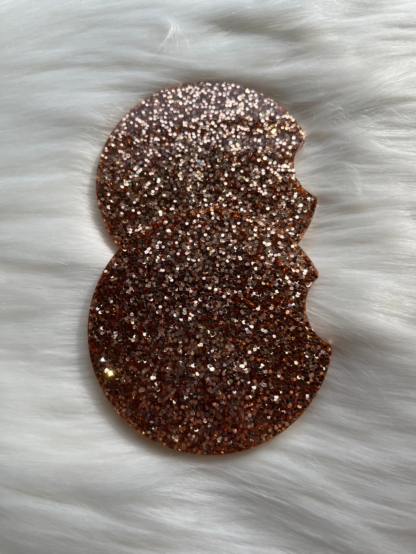 Car Coasters | Champagne | Medium Glitter