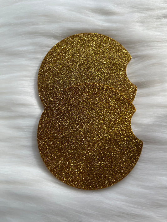 Car Coaster | Gold | Fine Glitter